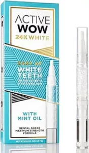 Active Wow 24K White Easy AF Teeth Whitening Pen With Mint Oil